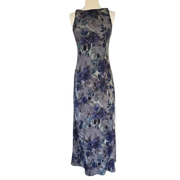 All that Jazz Dresses & Skirts - Vintage 90's Grunge Whimsy Dark Floral High Neck Maxi Dress Size Medium